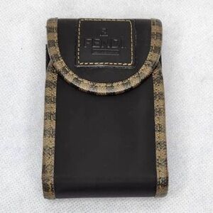 Authentic Vintage Fendi Complemento Black Pouch Cigarette/Makeup Holder / Case